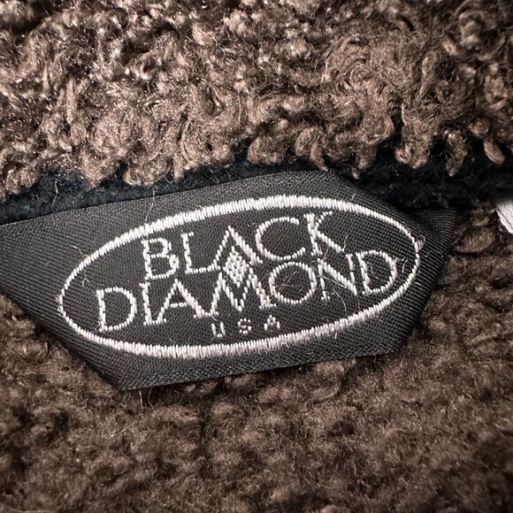 Black Diamond Brown Sherpa Fleece Jacket Zip Front Pockets Womens Size Large USA - Picture 2 of 10